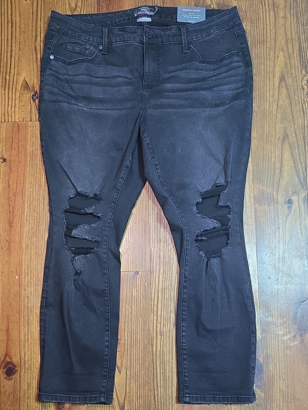 torrid Black Distressed Skinny Jeans
